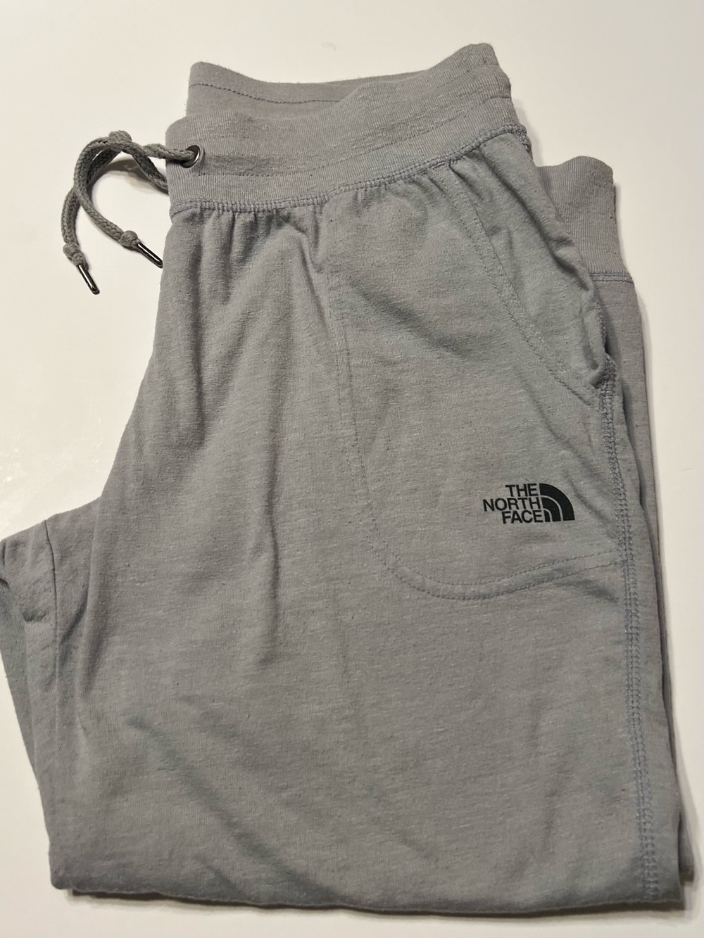 The North Face Light Gray Drawstring Joggers